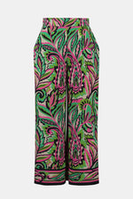 Joseph Ribkoff Woven Paisley Print Wide-Leg Pants