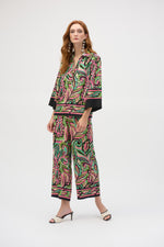 Joseph Ribkoff Woven Paisley Print Boxy Top