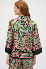 Joseph Ribkoff Woven Paisley Print Boxy Top