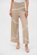 Joseph Ribkoff Abstract Jacquard Sweater Knit Culotte Pants