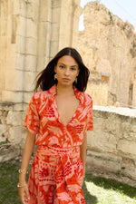 Piti Cuiti Acapulco Red Shirt And Trouser Set