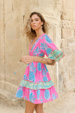 Piti Cuiti Pineapple Pink Short Dress