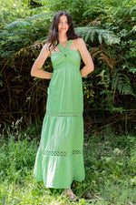 Piti Cuiti Samsara Green Halter Maxi Dress
