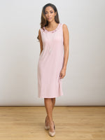 Destiny Floral Applique Dress And Jacket With Detachable Necklace