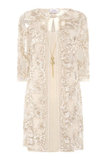 Dollie Floral Soutache Dress And Jacket With Detachable Necklace