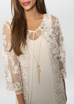 Dollie Floral Soutache Dress And Jacket With Detachable Necklace
