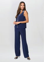 Dorris Three Piece Trouser Suit With Embroidered Jacket