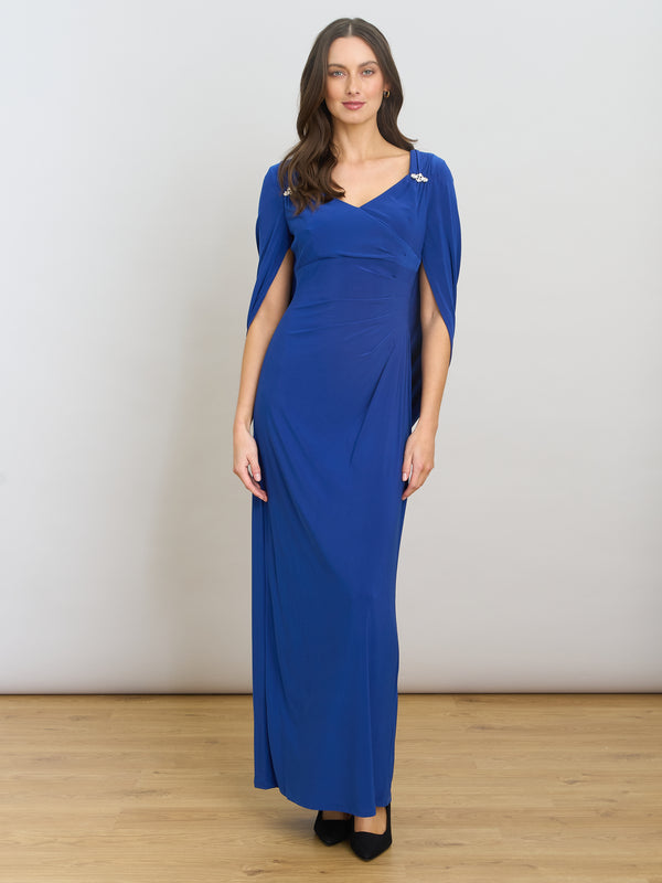 Jenna Draped Back Shoulder Maxi Dress