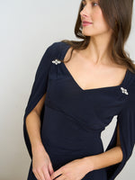 Jenna Draped Back Shoulder Maxi Dress