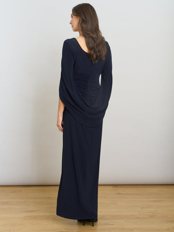 Jenna Draped Back Shoulder Maxi Dress