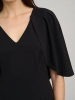 Francine Cape Sleeve Maxi Dress