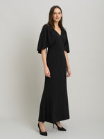 Francine Cape Sleeve Maxi Dress