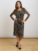 Giordana Floral Mesh Midi Dress
