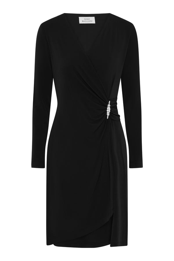 Glennie Embellished Wrap Dress