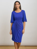 Hanne Jersey And Chiffon Wrap Dress