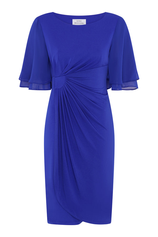 Hanne Jersey And Chiffon Wrap Dress