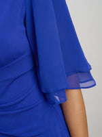 Hanne Jersey And Chiffon Wrap Dress