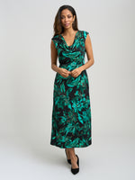 Hatty Floral Cowl Neck Midi Dress
