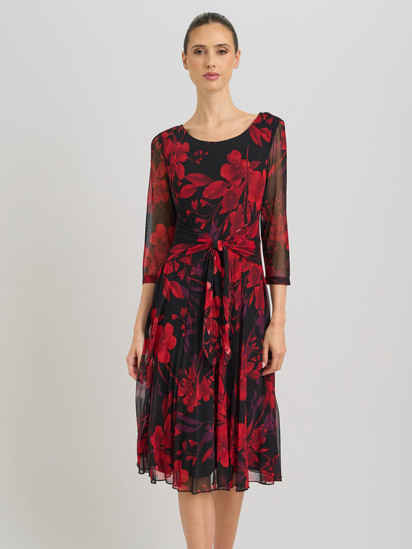Honey Pleated Floral Dress