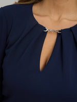 Ivana Navy Shift Dress