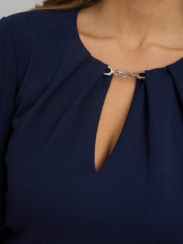 Ivana Navy Shift Dress