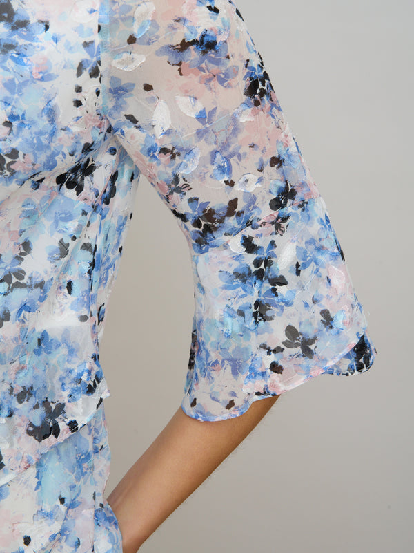 Jacklyn Floral Layered Chiffon Top