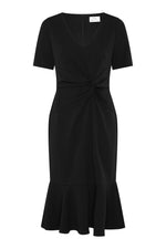 Kiara V Neck Twist Midi Dress