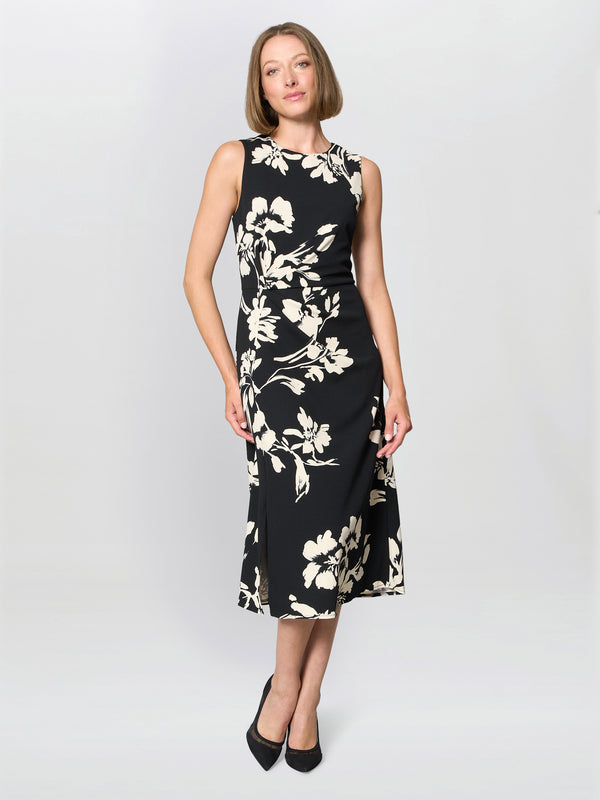 Joely Placement Floral Print Dress