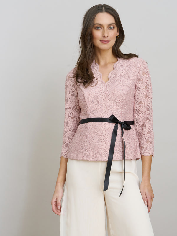 Kerri Blouse With Scallop Front