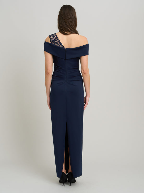 Mandie One Shoulder Lace Detail Maxi Dress