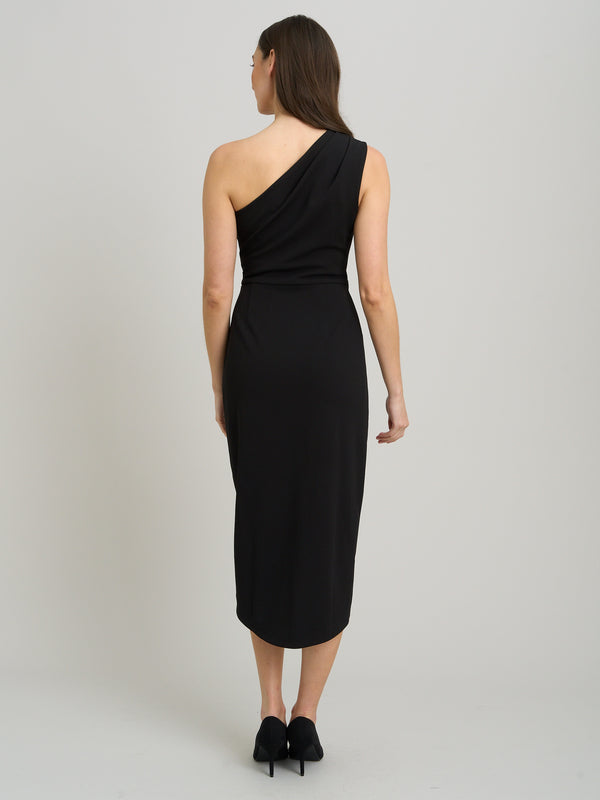 Marcela Short One Shoulder Crepe Dress