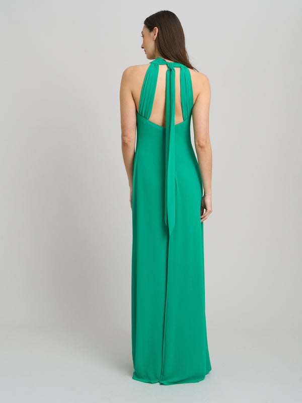 Marcie Chiffon Tie Neck Maxi Dress