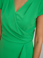 Marinella Ruffle Hem Crepe Dress