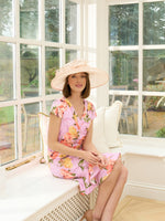 Marlena Cap Sleeve Ruffle Print Dress