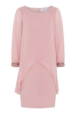 Lexie Embellished Cuff Chiffon Overlay Dress