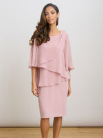 Myleene Layered Chiffon Overlay Dress