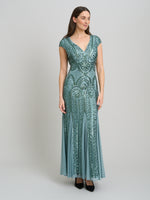 Mimsy V Neck Beaded Maxi Dress