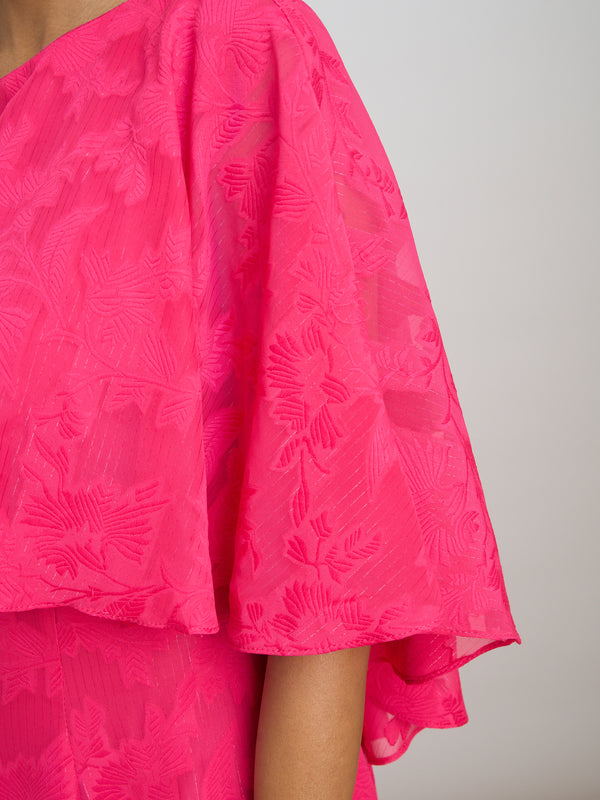 Milly Jacquard Metallic Thread Dress