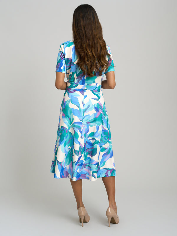 Parker Tie Neck Print Dress