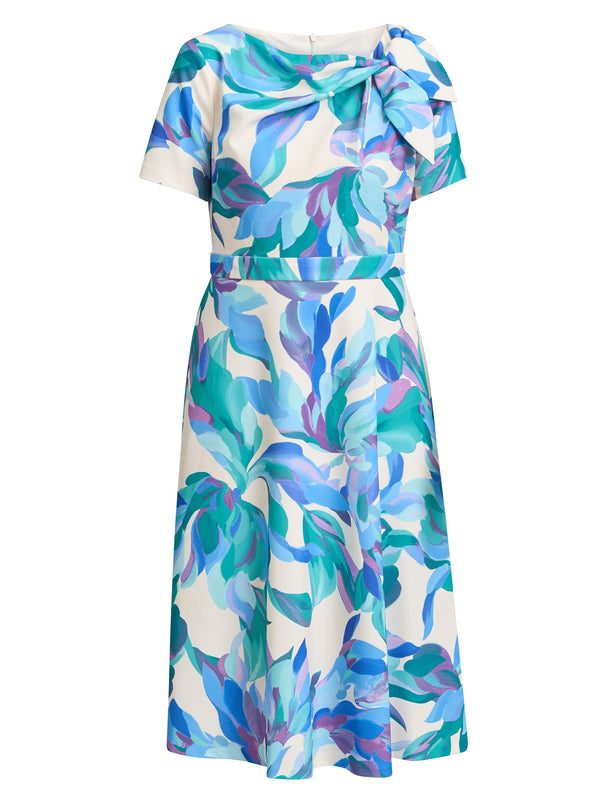 Parker Tie Neck Print Dress
