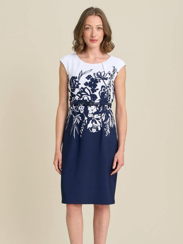 Minnie Floral Print Belted Dress