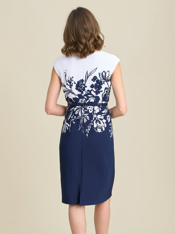 Minnie Floral Print Belted Dress