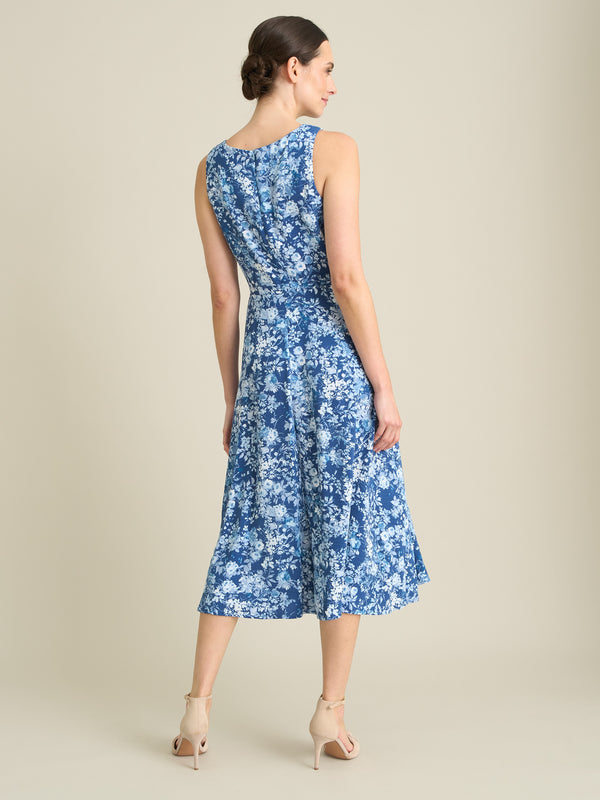 Odelia Floral Print Midi Dress