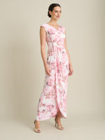 Lora Floral Jersey Diamante Trim Maxi Dress