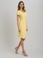 Peggy Short Faux Wrap V Neck Dress