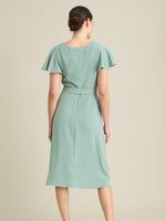 Peppa Tie Waist V Neck Faux Wrap Dress