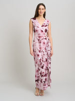 Perla Stretch Floral Diamante Trim Maxi Dress