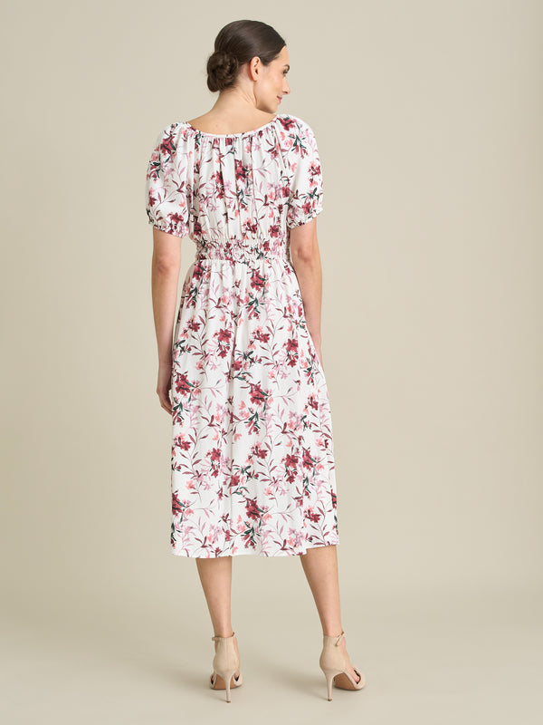 Perrie Smock Waist Floral Print Dress