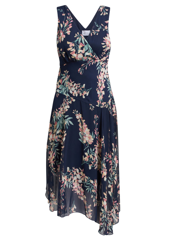 India Chiffon Print Dress