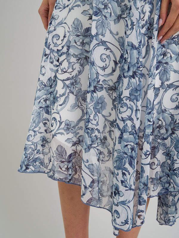 India Chiffon Print Dress